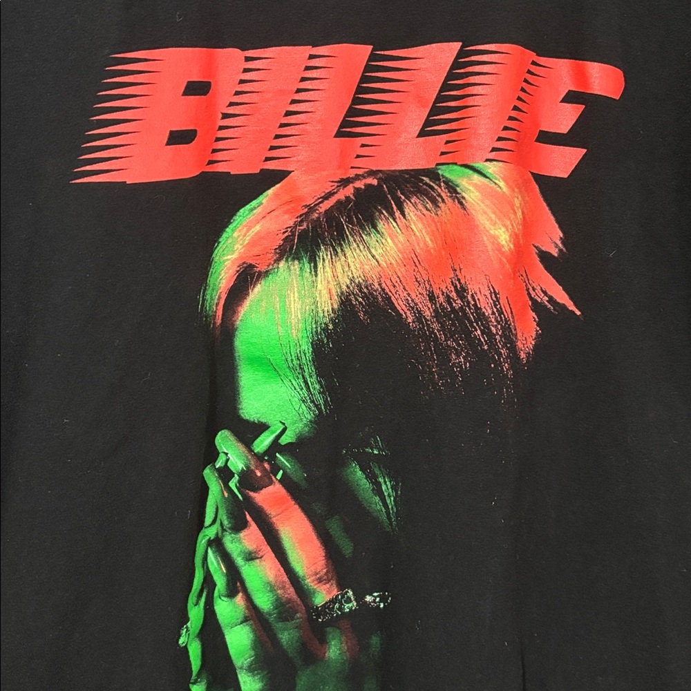 Billie Eilish XL cotton Black Graphic T-Shirt - Picture 4 of 4